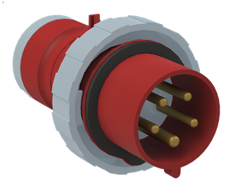 Вилка кабельная 432P6W, 32А, 3P+N+E, IP67, 6ч