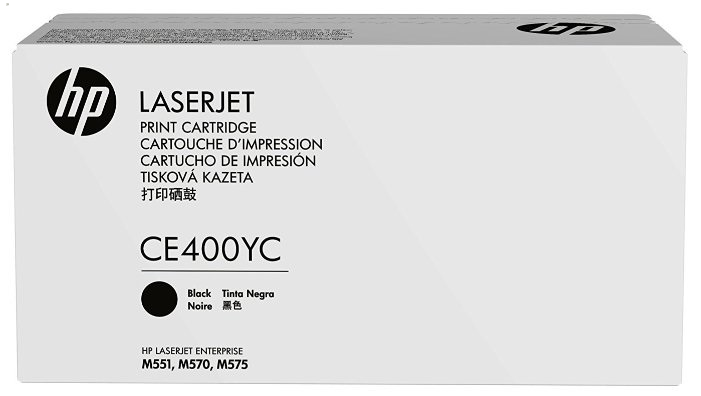 Картридж HP 507A для CLJ M551, черный ( 11 400 стр.) (белая упаковка) (CE400YC)